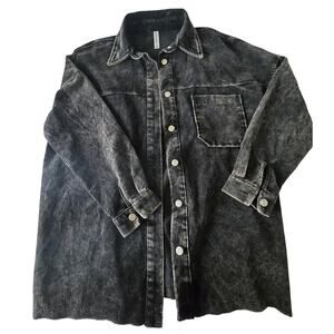 Zenana Oversized Vintage Wash Corduroy Women's Button up Jacket SizeMedium